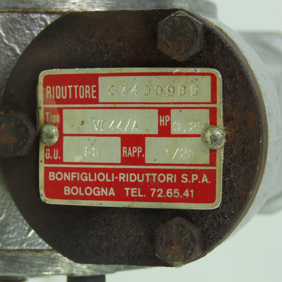 Bonfiglioli-Riduttori VF44/A Gear Reducer 0.25HP G.U. 50 Rapp. 1/28
