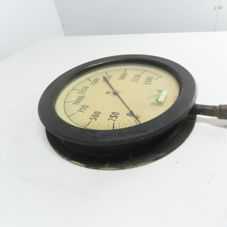 Ashcroft Duragauge Steel Tube 0-2500 Pressure Gauge 14-1/8" OD