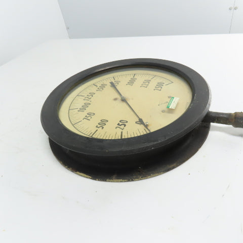 Ashcroft Duragauge Steel Tube 0-2500 Pressure Gauge 14-1/8" OD
