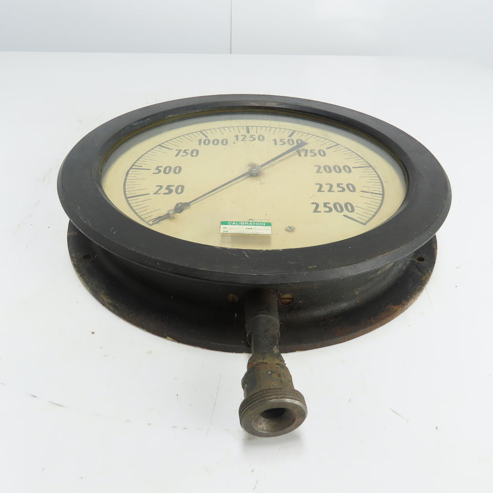 Ashcroft Duragauge Steel Tube 0-2500 Pressure Gauge 14-1/8" OD
