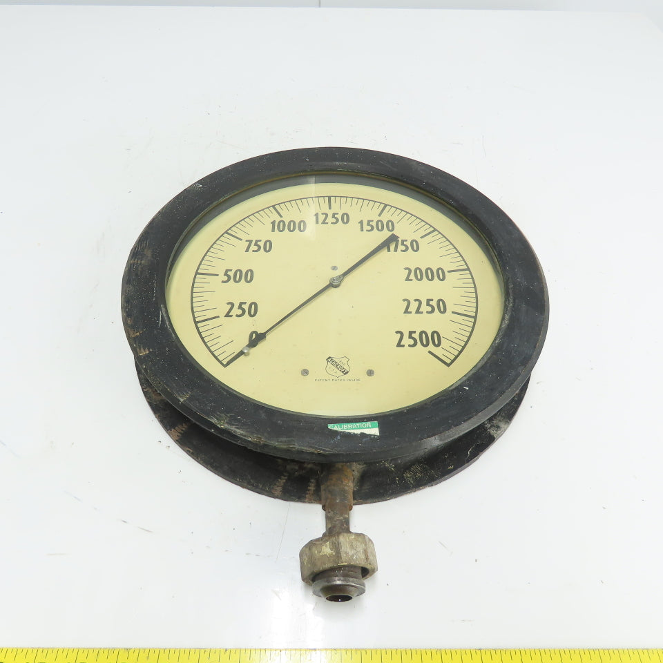 Ashcroft Duragauge Steel Tube 0-2500 Pressure Gauge 14-1/8" OD
