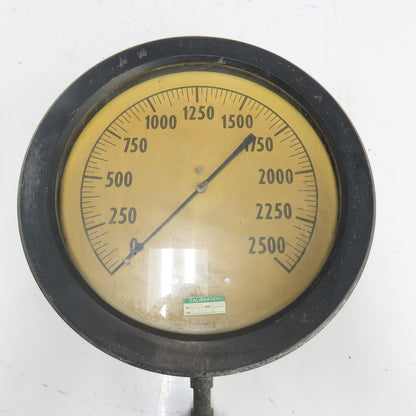 Ashcroft Duragauge Steel Tube 0-2500 Pressure Gauge 14-1/8" OD