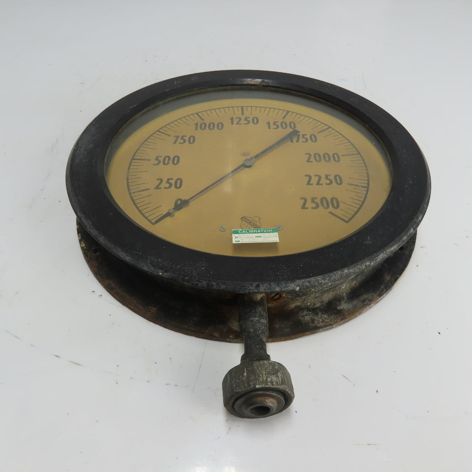Ashcroft Duragauge Steel Tube 0-2500 Pressure Gauge 14-1/8" OD