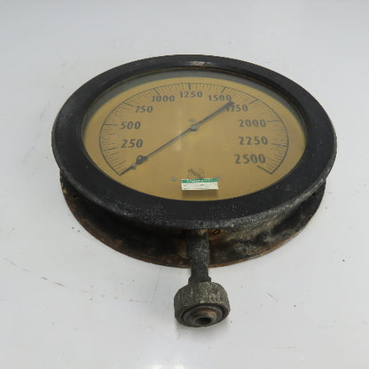 Ashcroft Duragauge Steel Tube 0-2500 Pressure Gauge 14-1/8" OD