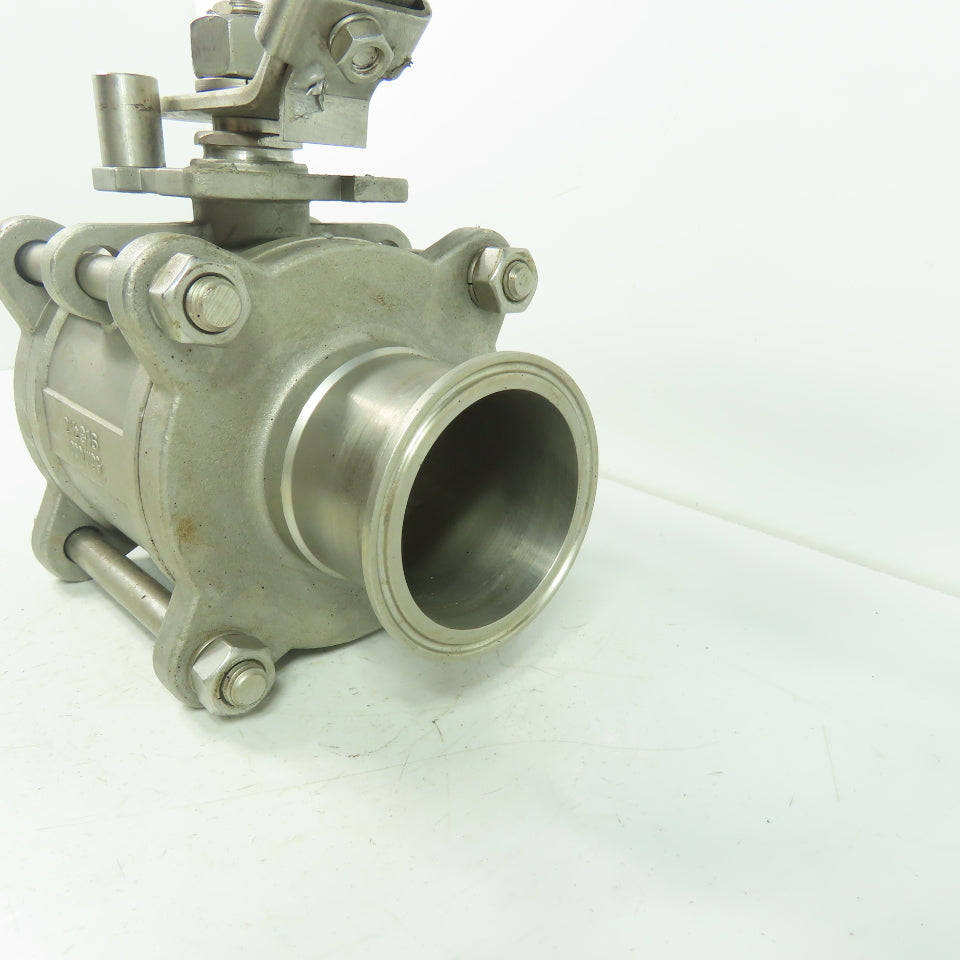 VNE 2-1/2" Stainless Steel Ball Valve 316 1000 WOG