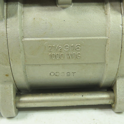 VNE 2-1/2" Stainless Steel Ball Valve 316 1000 WOG