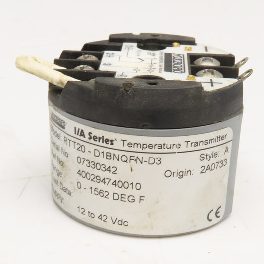 Foxboro RTT20-D1BNQFN-D3 0-1562°F Temperature Transmitter 12-42VDC