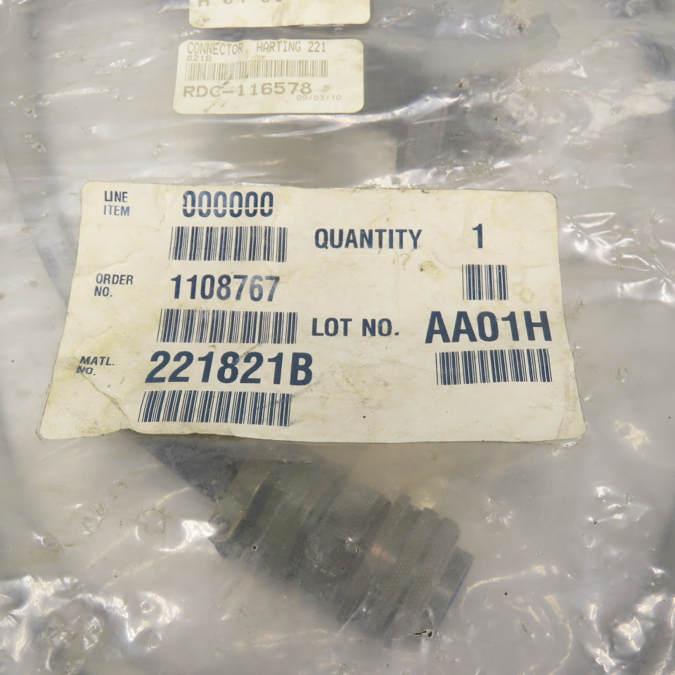 221821B AA01H Robotic Connector Cable W/ Harting 16-Pin