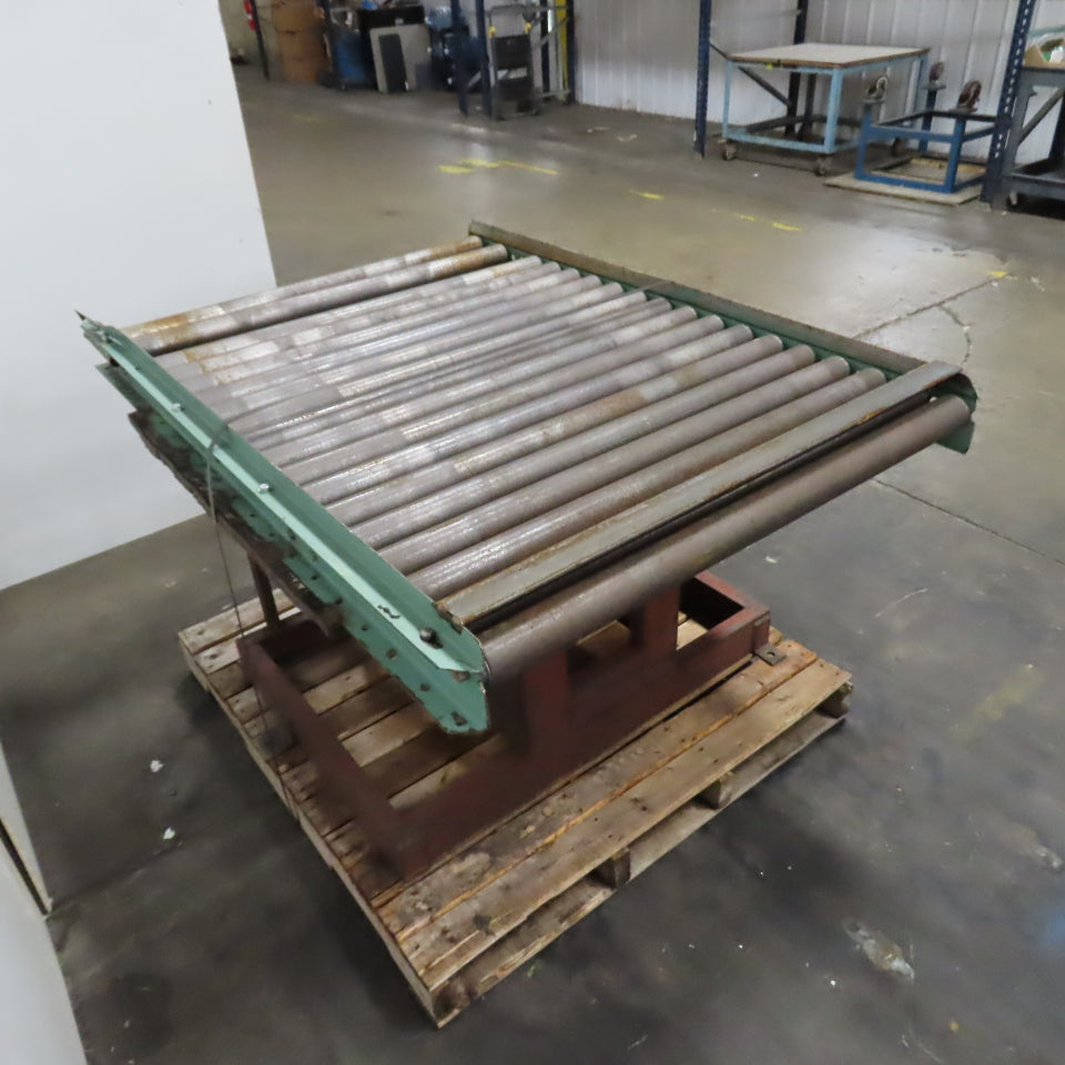 41" W x 60" Long 2.5" OD Rotating Top Steel Roller Gravity Conveyor 40" BF