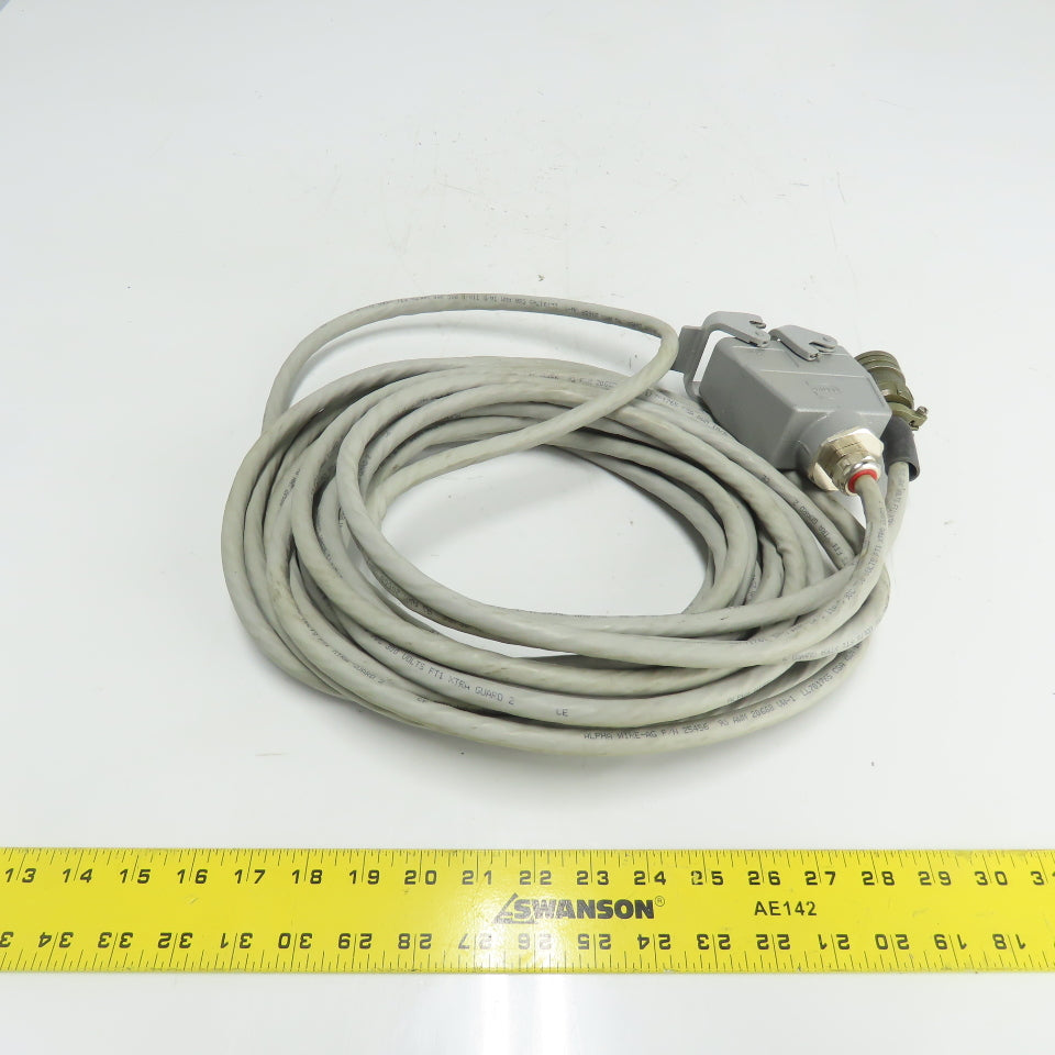 221821B AA01F Robotic Connector Cable W/ Harting 16-Pin 40' Long