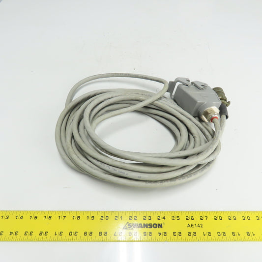 221821B AA01F Robotic Connector Cable W/ Harting 16-Pin 40' Long
