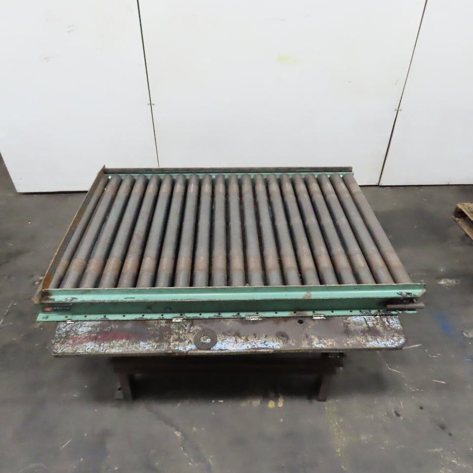 42.5" W x 60" Long 2.5" OD Rotating Top Steel Roller Gravity Conveyor 39" BF