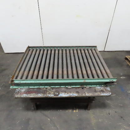 42.5" W x 60" Long 2.5" OD Rotating Top Steel Roller Gravity Conveyor 39" BF