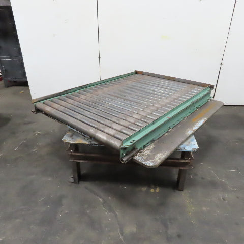 42.5" W x 60" Long 2.5" OD Rotating Top Steel Roller Gravity Conveyor 39" BF
