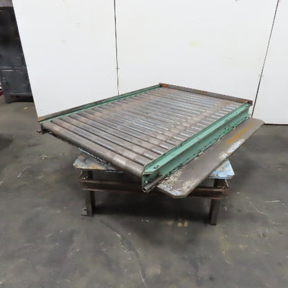 42.5" W x 60" Long 2.5" OD Rotating Top Steel Roller Gravity Conveyor 39" BF