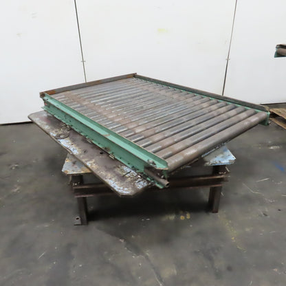 42.5" W x 60" Long 2.5" OD Rotating Top Steel Roller Gravity Conveyor 39" BF