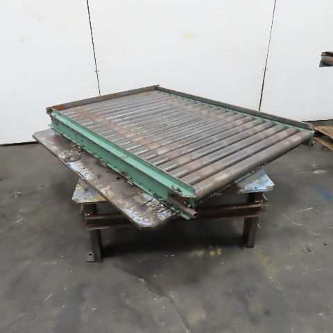42.5" W x 60" Long 2.5" OD Rotating Top Steel Roller Gravity Conveyor 39" BF