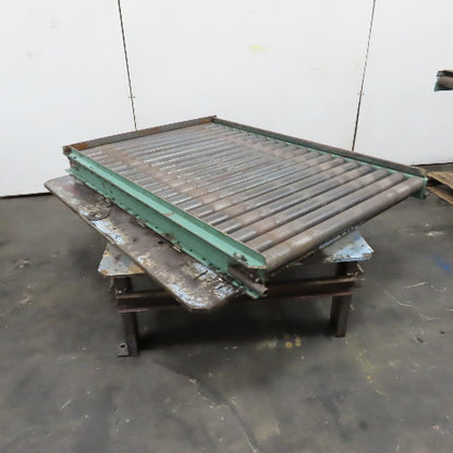 42.5" W x 60" Long 2.5" OD Rotating Top Steel Roller Gravity Conveyor 39" BF