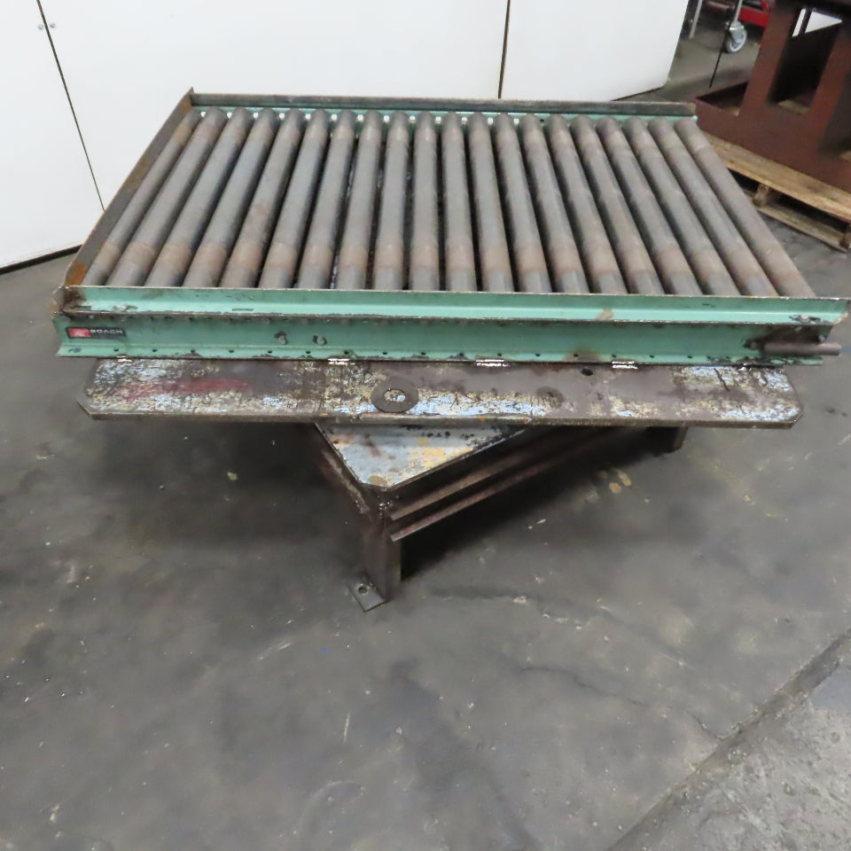42.5" W x 60" Long 2.5" OD Rotating Top Steel Roller Gravity Conveyor 39" BF