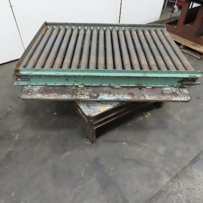 42.5" W x 60" Long 2.5" OD Rotating Top Steel Roller Gravity Conveyor 39" BF