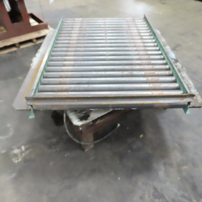 42.5" W x 60" Long 2.5" OD Rotating Top Steel Roller Gravity Conveyor 39" BF