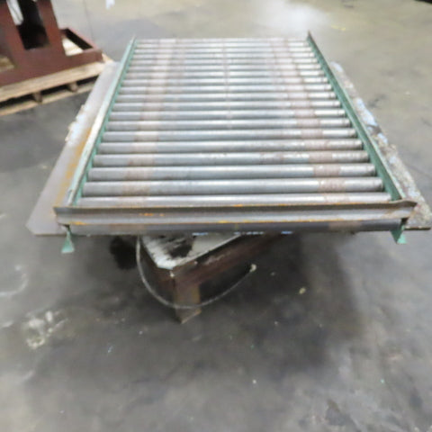 42.5" W x 60" Long 2.5" OD Rotating Top Steel Roller Gravity Conveyor 39" BF
