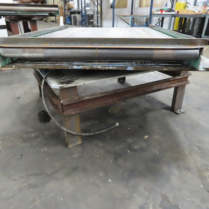 42.5" W x 60" Long 2.5" OD Rotating Top Steel Roller Gravity Conveyor 39" BF