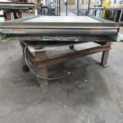 42.5" W x 60" Long 2.5" OD Rotating Top Steel Roller Gravity Conveyor 39" BF