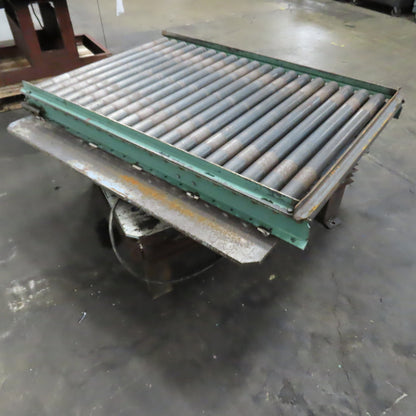 42.5" W x 60" Long 2.5" OD Rotating Top Steel Roller Gravity Conveyor 39" BF