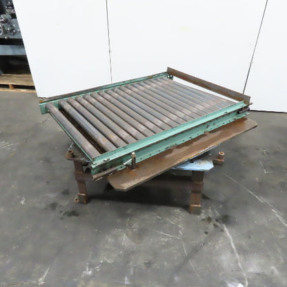 42" W x 60" Long 2.5" OD Rotating Top Steel Roller Gravity Conveyor 39" BF