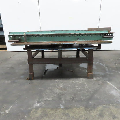 42" W x 60" Long 2.5" OD Rotating Top Steel Roller Gravity Conveyor 39" BF