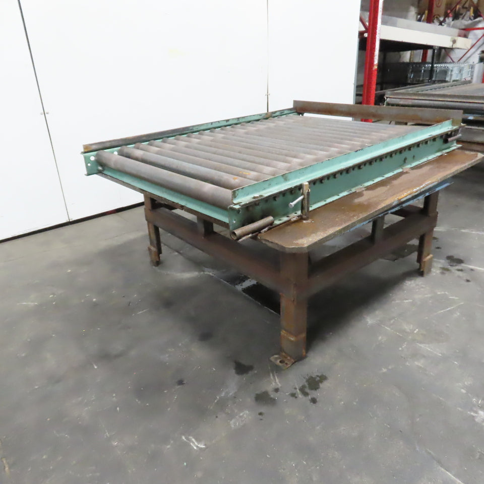 42" W x 60" Long 2.5" OD Rotating Top Steel Roller Gravity Conveyor 39" BF