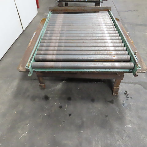 42" W x 60" Long 2.5" OD Rotating Top Steel Roller Gravity Conveyor 39" BF