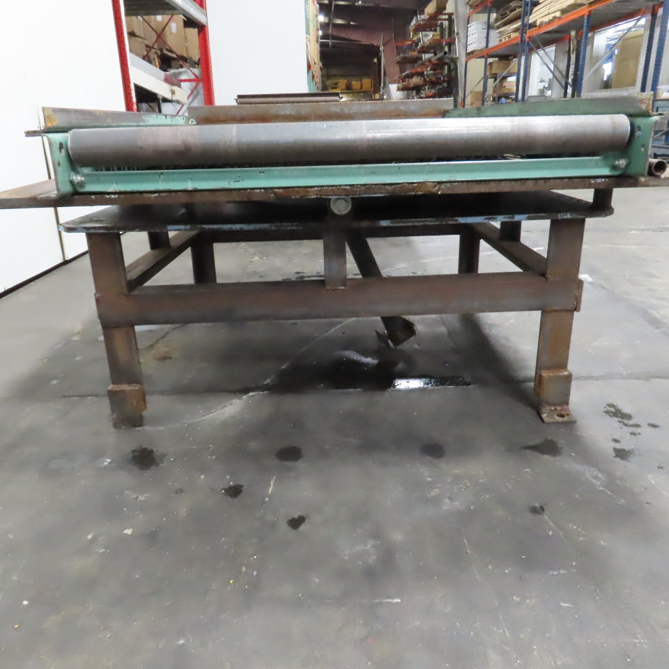 42" W x 60" Long 2.5" OD Rotating Top Steel Roller Gravity Conveyor 39" BF