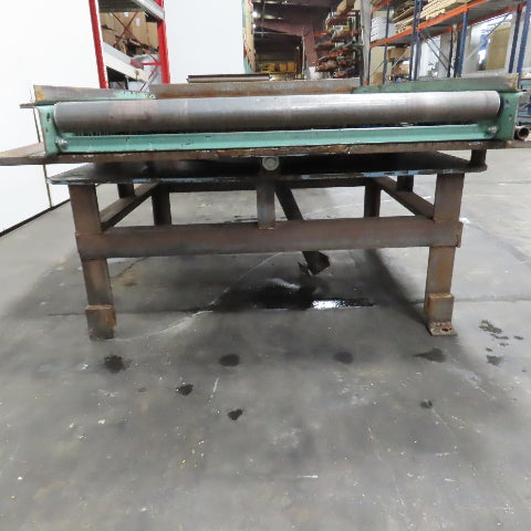 42" W x 60" Long 2.5" OD Rotating Top Steel Roller Gravity Conveyor 39" BF