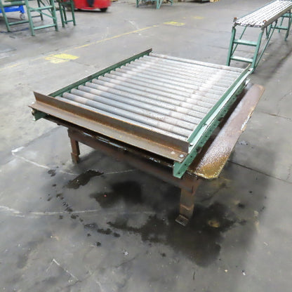 42" W x 60" Long 2.5" OD Rotating Top Steel Roller Gravity Conveyor 39" BF