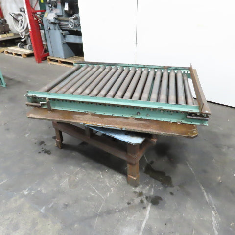 42" W x 60" Long 2.5" OD Rotating Top Steel Roller Gravity Conveyor 39" BF