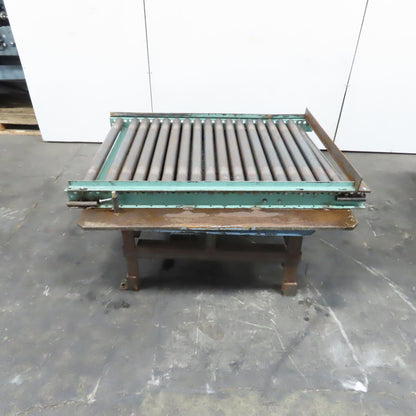 42" W x 60" Long 2.5" OD Rotating Top Steel Roller Gravity Conveyor 39" BF