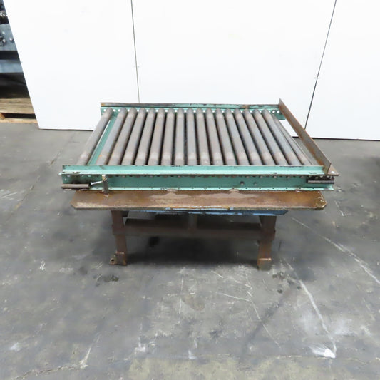 42" W x 60" Long 2.5" OD Rotating Top Steel Roller Gravity Conveyor 39" BF