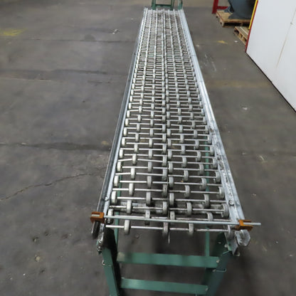 18" x 120" (10') Skate Wheel Gravity Roller Conveyor 1.9" OD 17.25" BF 3" Center