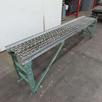 18" x 120" (10') Skate Wheel Gravity Roller Conveyor 1.9" OD 17.25" BF 3" Center