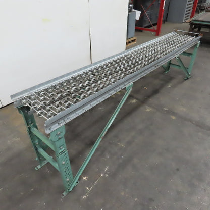 18" x 120" (10') Skate Wheel Gravity Roller Conveyor 1.9" OD 17.25" BF 3" Center