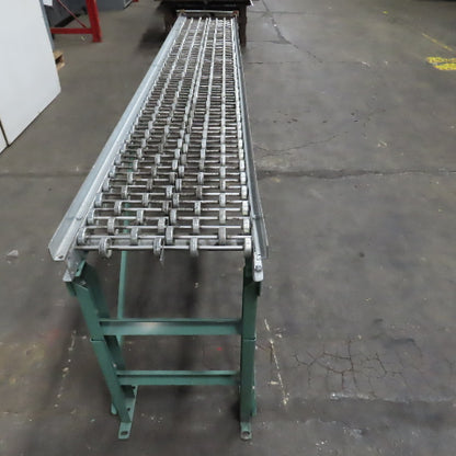 18" x 120" (10') Skate Wheel Gravity Roller Conveyor 1.9" OD 17.25" BF 3" Center