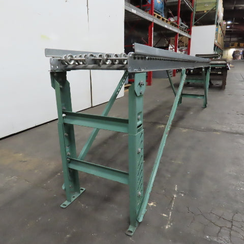 18" x 120" (10') Skate Wheel Gravity Roller Conveyor 1.9" OD 17.25" BF 3" Center