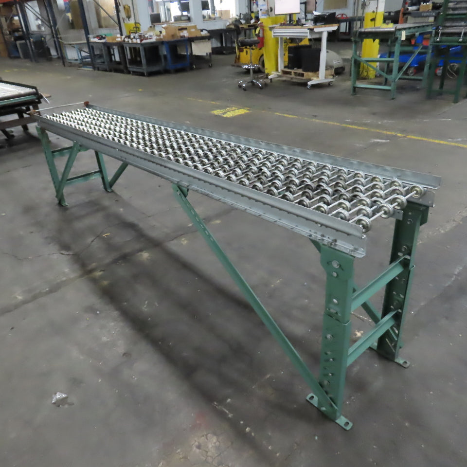 18" x 120" (10') Skate Wheel Gravity Roller Conveyor 1.9" OD 17.25" BF 3" Center