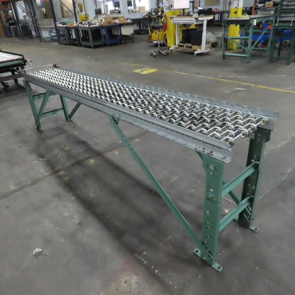 18" x 120" (10') Skate Wheel Gravity Roller Conveyor 1.9" OD 17.25" BF 3" Center
