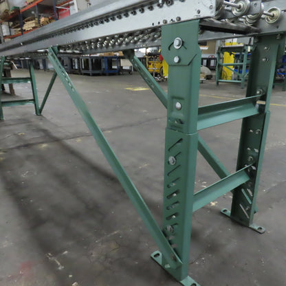 18" x 120" (10') Skate Wheel Gravity Roller Conveyor 1.9" OD 17.25" BF 3" Center