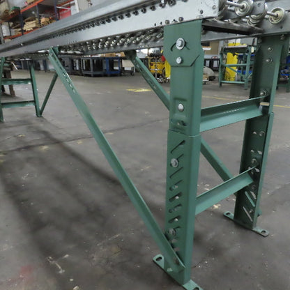 18" x 120" (10') Skate Wheel Gravity Roller Conveyor 1.9" OD 17.25" BF 3" Center