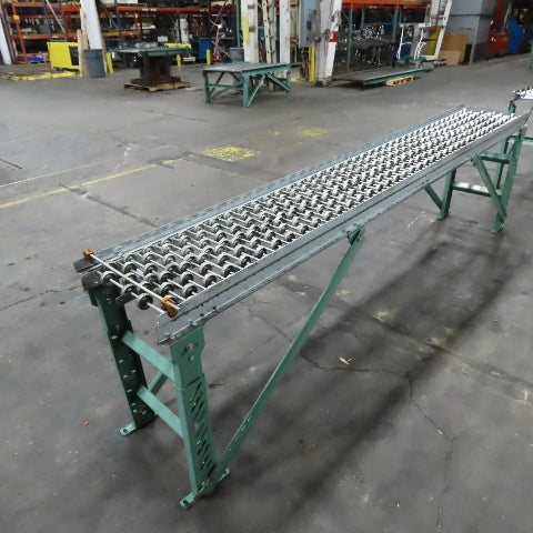 18" x 120" (10') Skate Wheel Gravity Roller Conveyor 1.9" OD 17.25" BF 3" Center