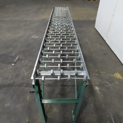 18"x 120" (10') Skate Wheel Gravity Roller Conveyor 1.9" OD 15.75" BF 6" Centers